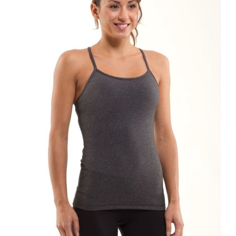 Lululemon Power Y Tank Sz 6 Gray